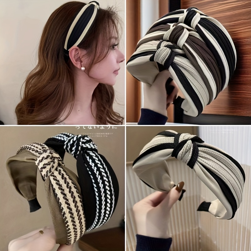 Detangling Wide Comb - 1Pcs Luxury Knotted High Crown Headband