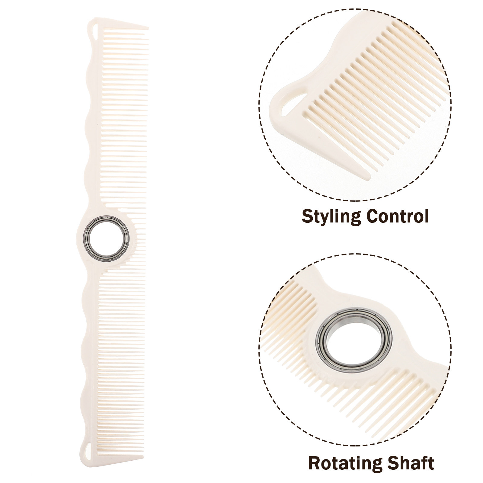 Rotatable Hair Comb for Barber - Detangling Wide Comb 评论和价格