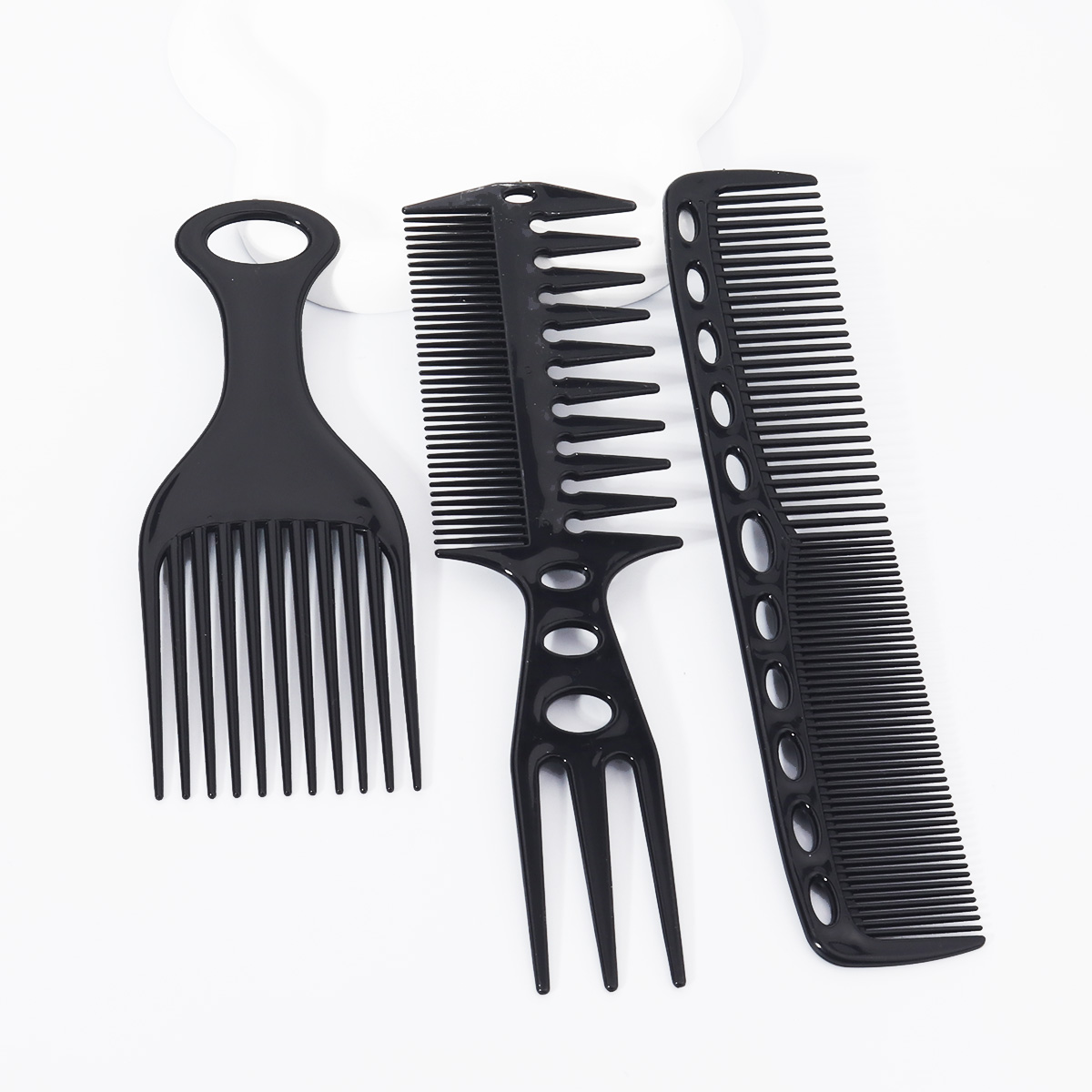 6pcs black hair comb set, hair - Detangling Wide Comb 评论和价格