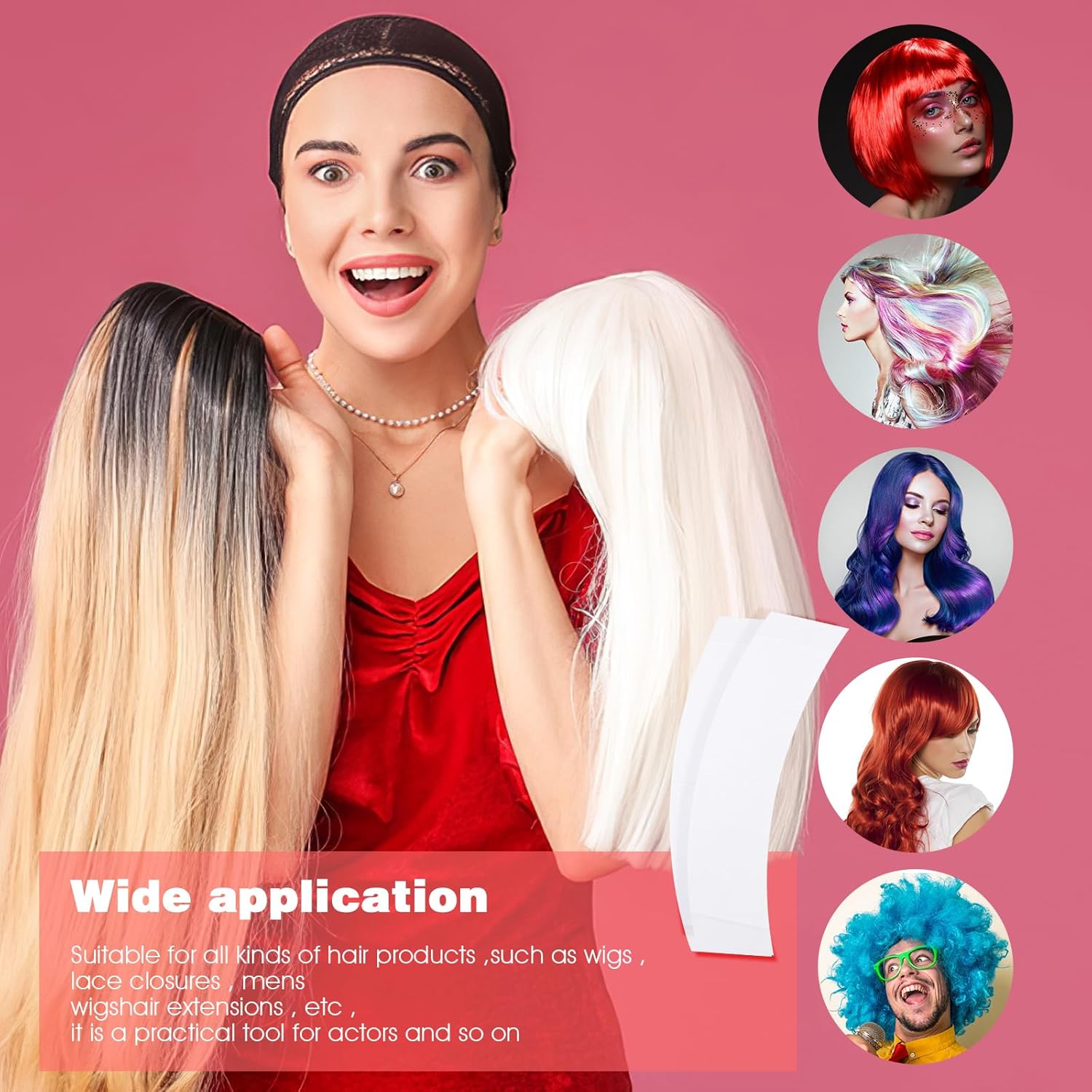 36PCS Wig Tape for Lace Front  - Hair Extension Tape In 评论和价格