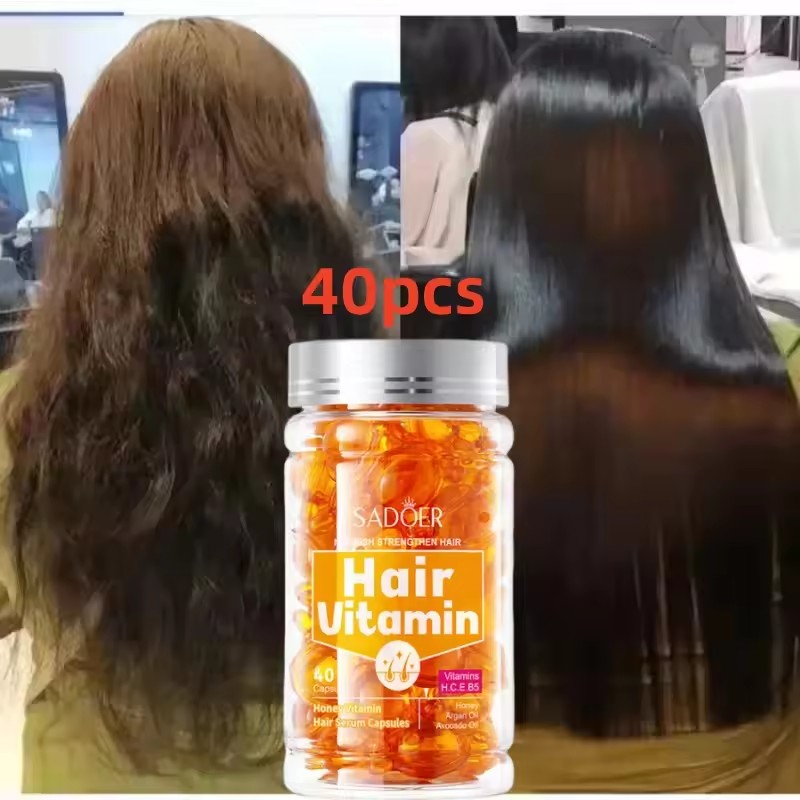 40Pcs Hair Vitamin Capsule Oil - Hair Care Honey 评论和价格