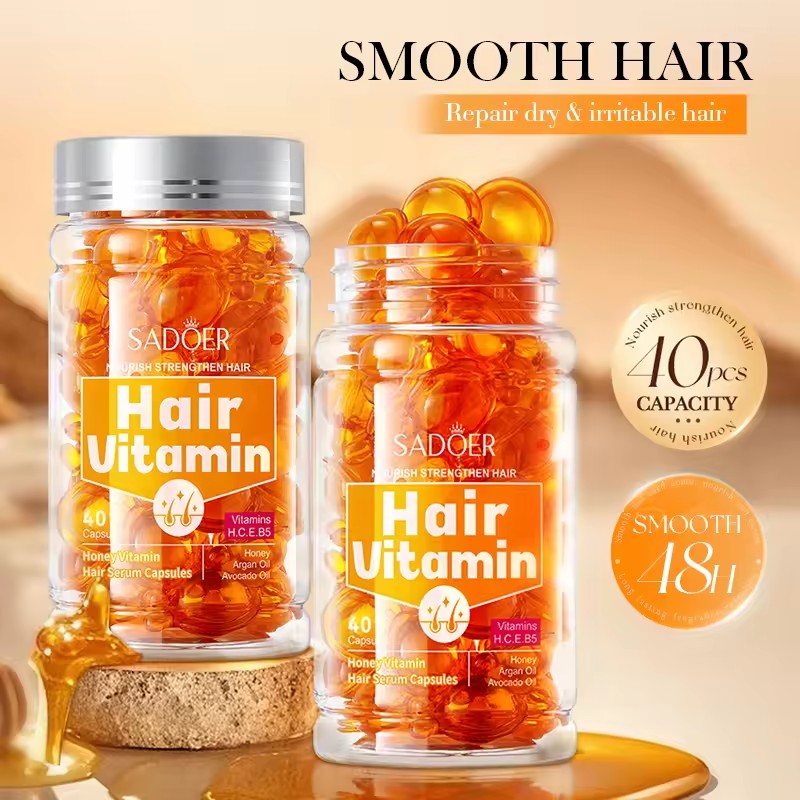 40Pcs Hair Vitamin Capsule Oil - Hair Care Honey 评论和价格