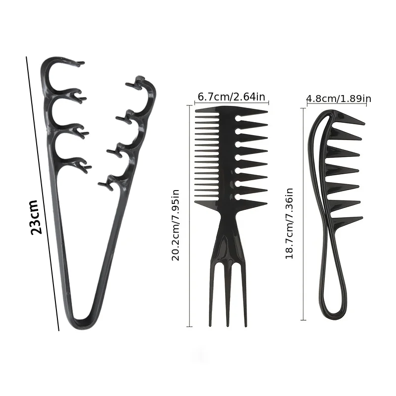 2/3pcs Comb Set Volumizing Wid - Detangling Wide Comb 评论和价格