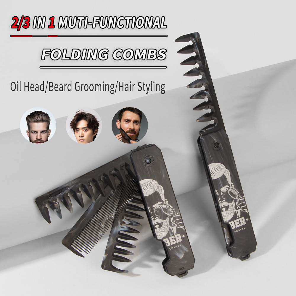 New 2/3 in 1 Carving Pattern M - Detangling Wide Comb 评论和价格