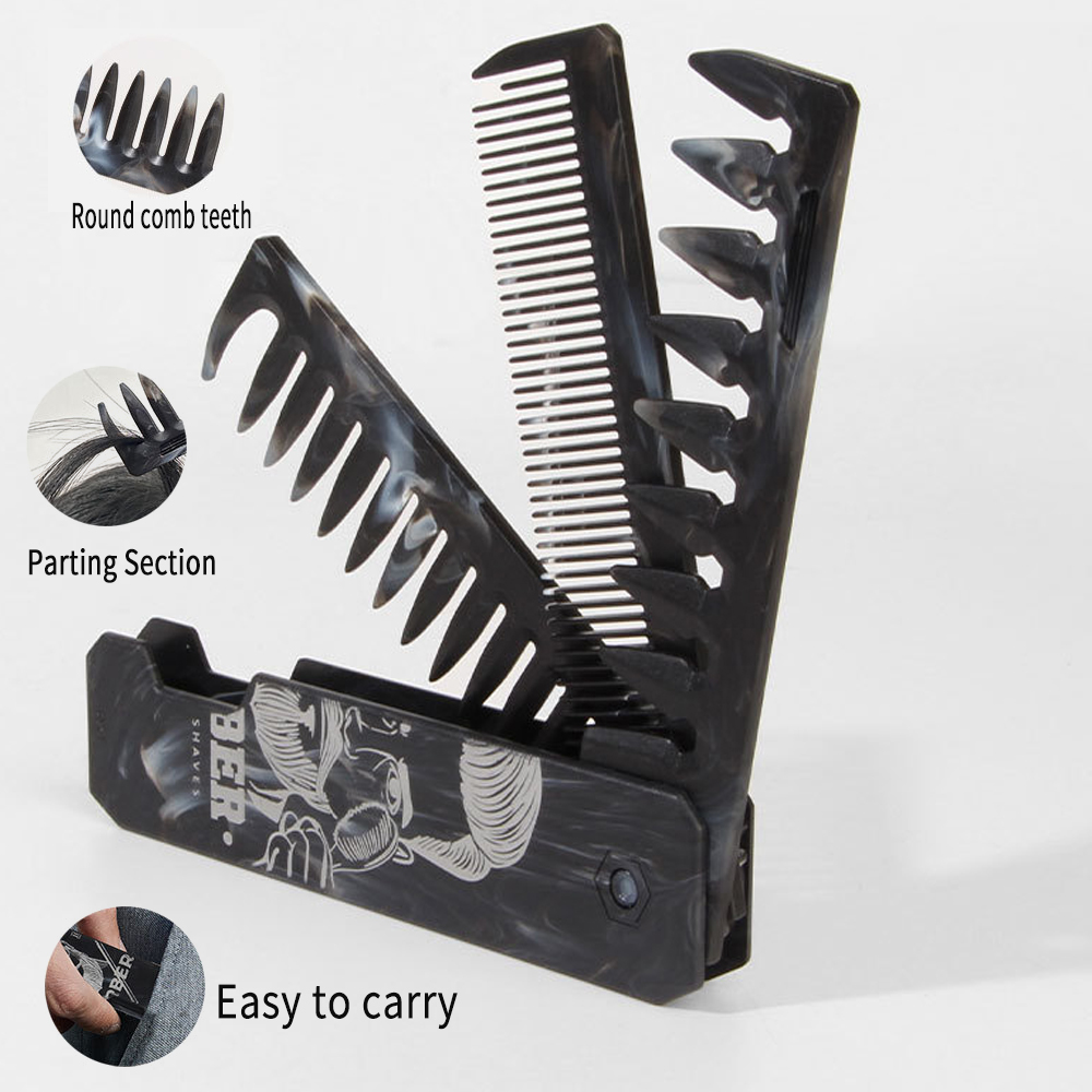 New 2/3 in 1 Carving Pattern M - Detangling Wide Comb 评论和价格
