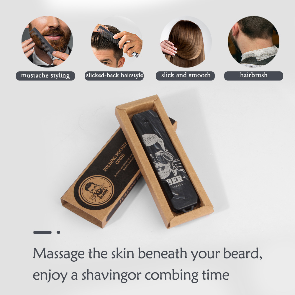 New 2/3 in 1 Carving Pattern M - Detangling Wide Comb 评论和价格