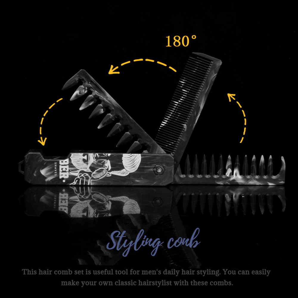 New 2/3 in 1 Carving Pattern M - Detangling Wide Comb 评论和价格