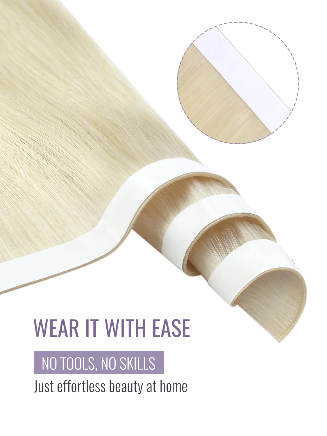 Moresoo Tape in Weft Hair Exte - Hair Extension Tape In 评论和价格