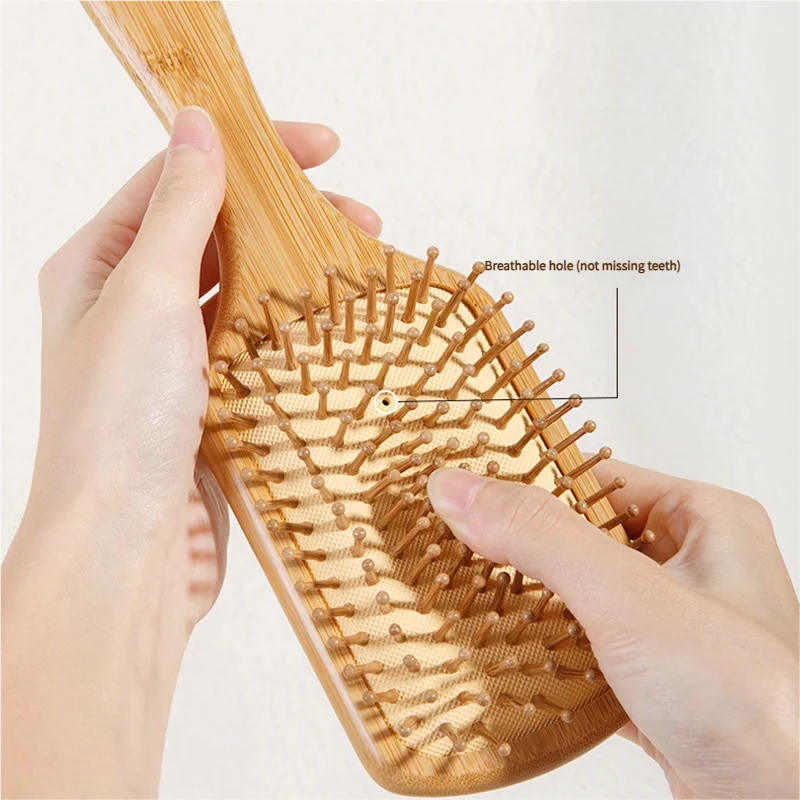 Bamboo Hair Brush Women Stylin - Detangling Wide Comb 评论和价格