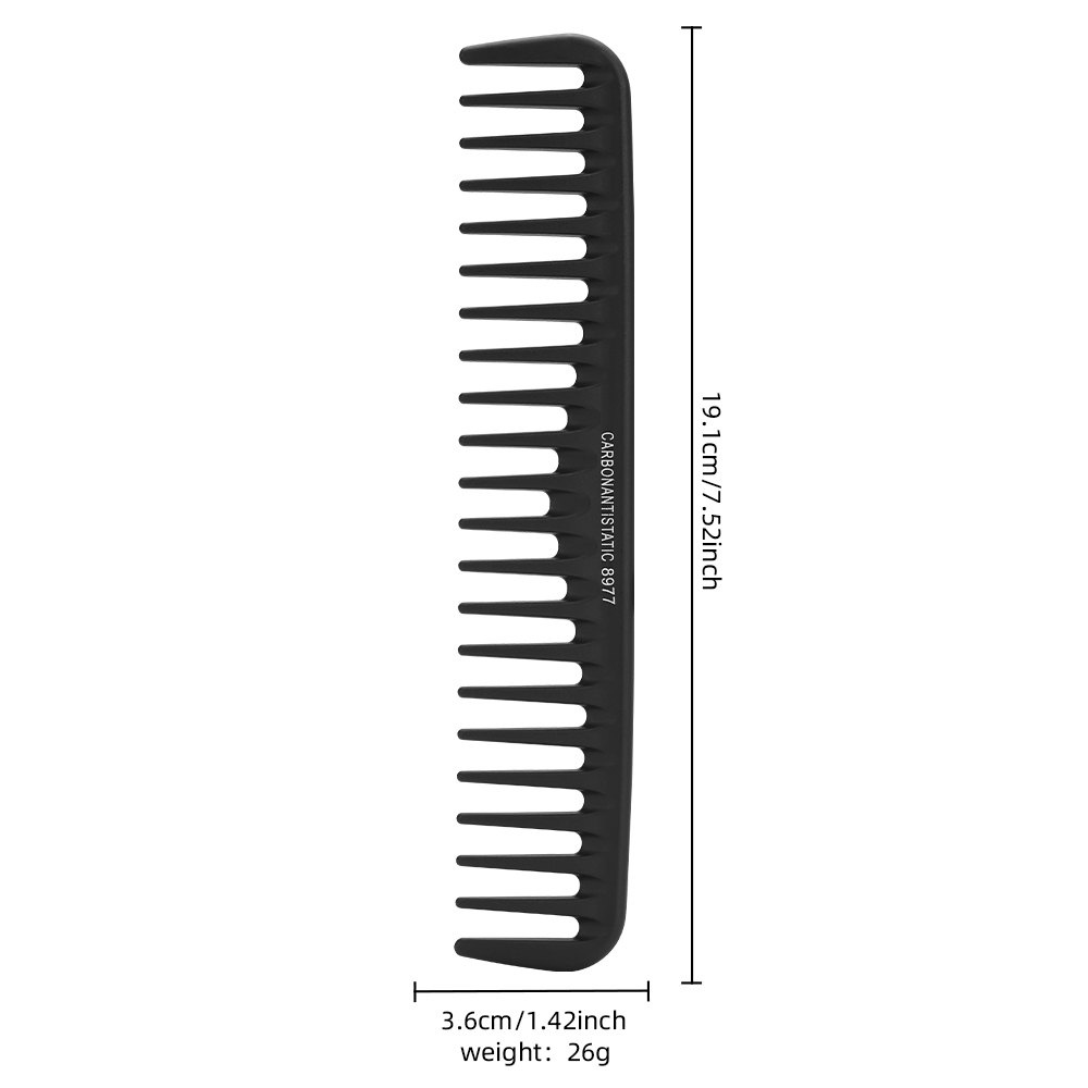 Black Flattop Hair Cutting Com - Detangling Wide Comb 评论和价格
